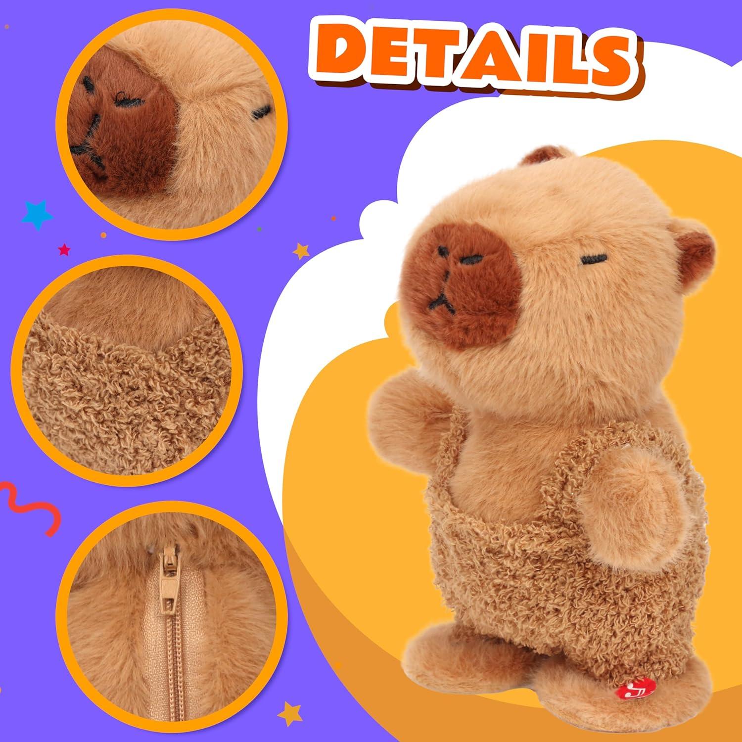 Juguete Interactivo de Peluche Easfan Capibara 23 cm Hablante