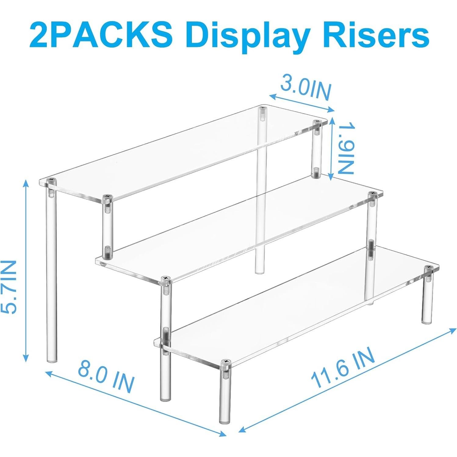 Soporte Acrílico 2PCS Grande 3 Niveles para Perfumes