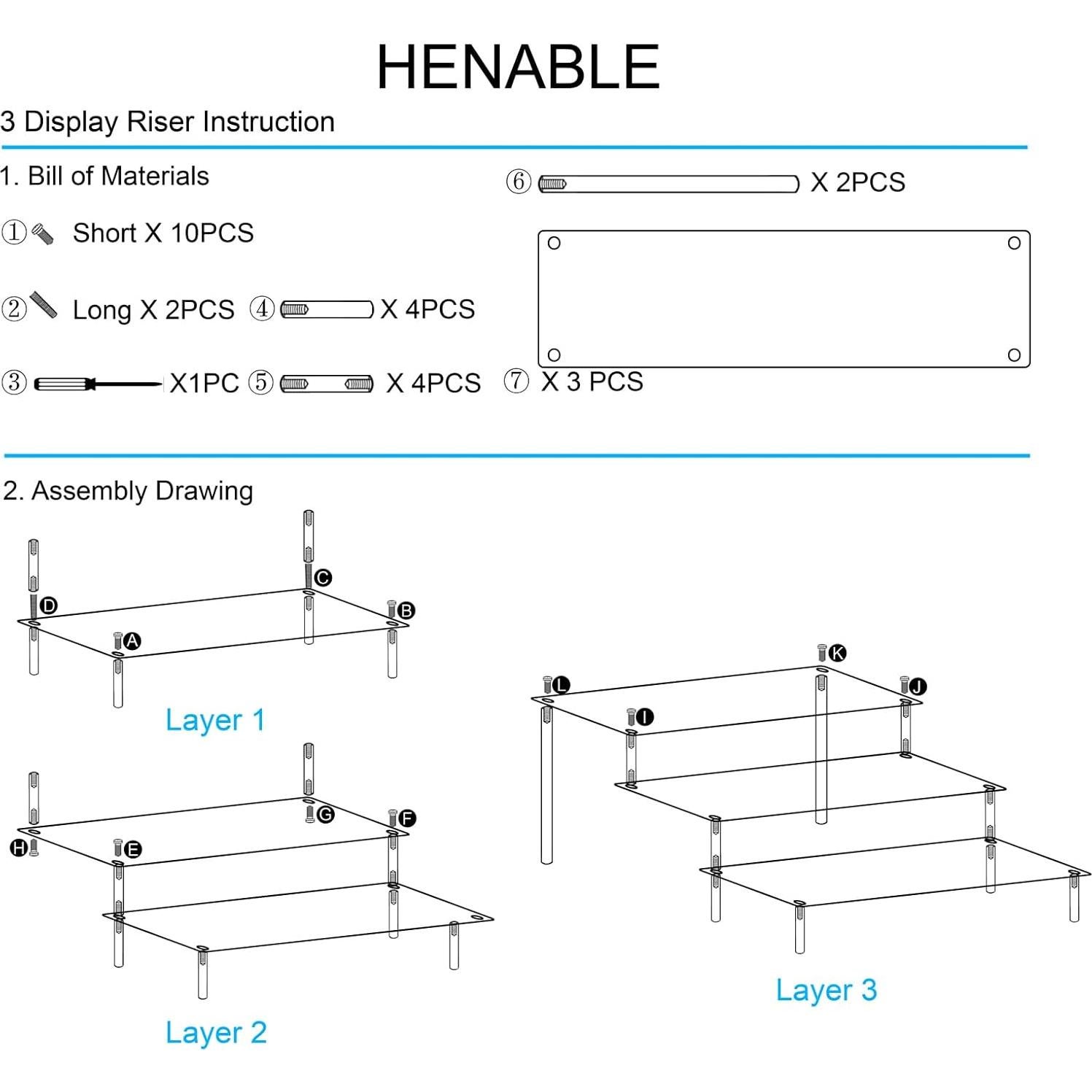 Soporte Acrílico 2PCS Grande 3 Niveles para Perfumes