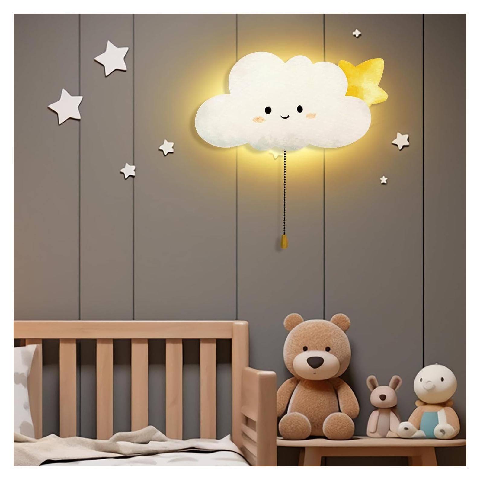 Lámpara de Pared Nube Aurelema LED a Batería 12x10 cm