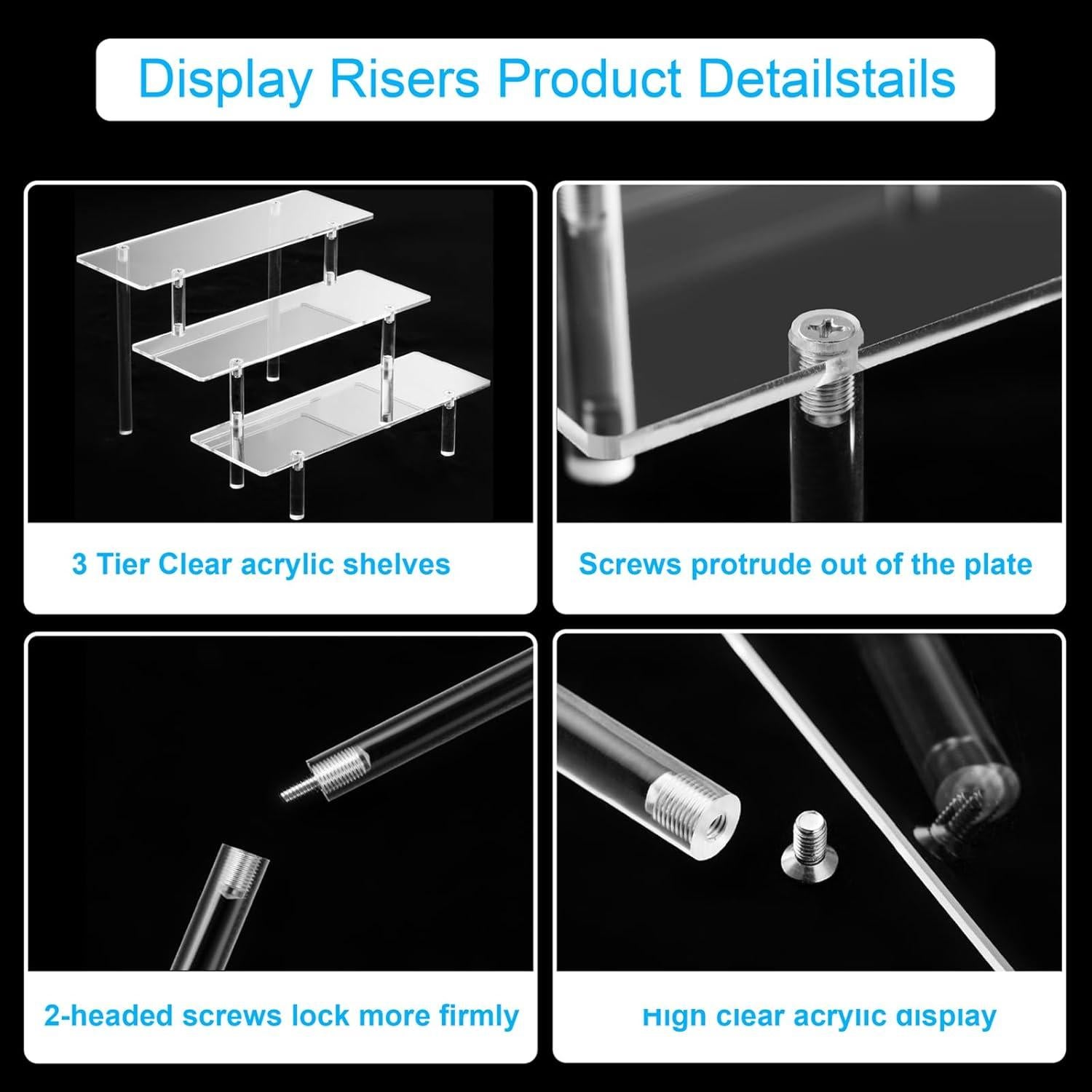 Soporte Acrílico 3 Niveles 2PCS para Cupcakes y Perfumes