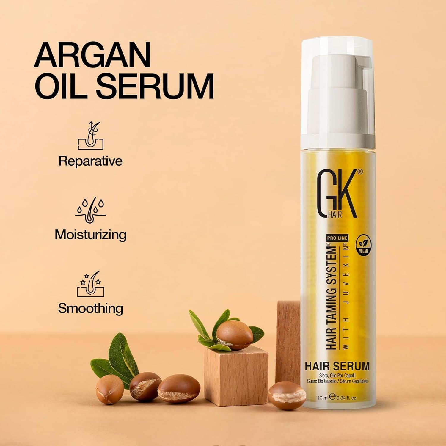 Suero Capilar GK HAIR Aceite de Argán 10ml Anti Frizz