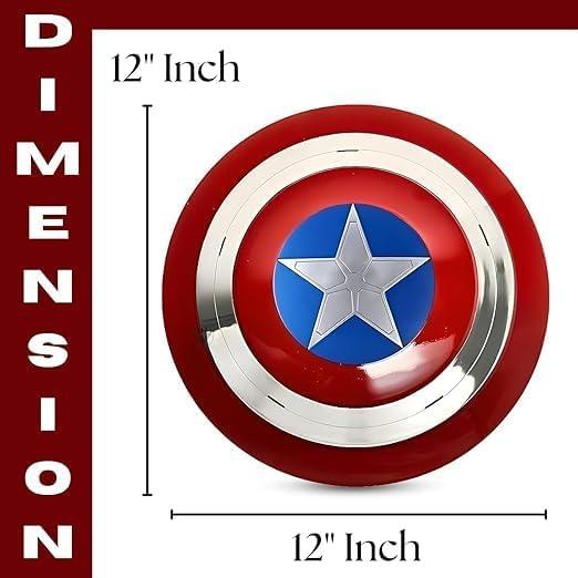 Escudo Redondo de Metal Hecho a Mano Captain América 30 cm
