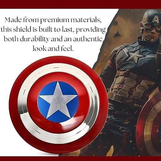 Escudo Redondo de Metal Hecho a Mano Captain América 30 cm