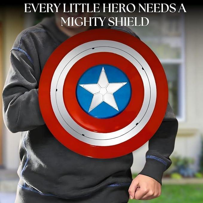 Escudo Redondo de Metal Hecho a Mano Captain América 30 cm