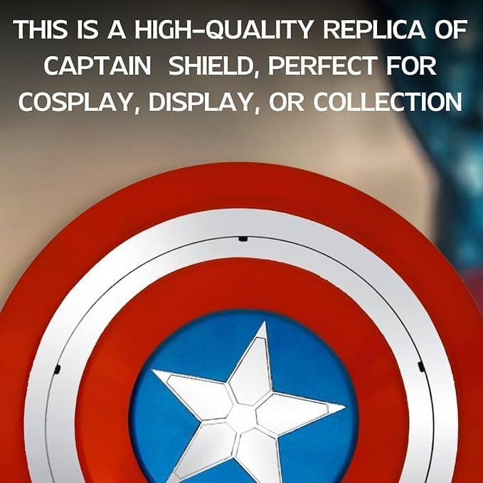 Escudo Redondo de Metal Hecho a Mano Captain América 30 cm