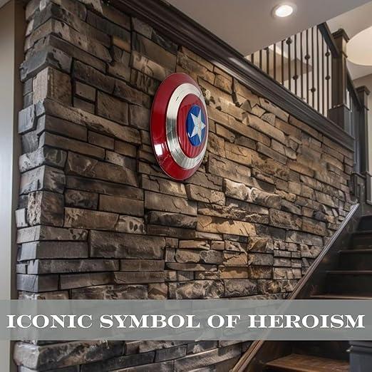 Escudo Redondo de Metal Hecho a Mano Captain América 30 cm