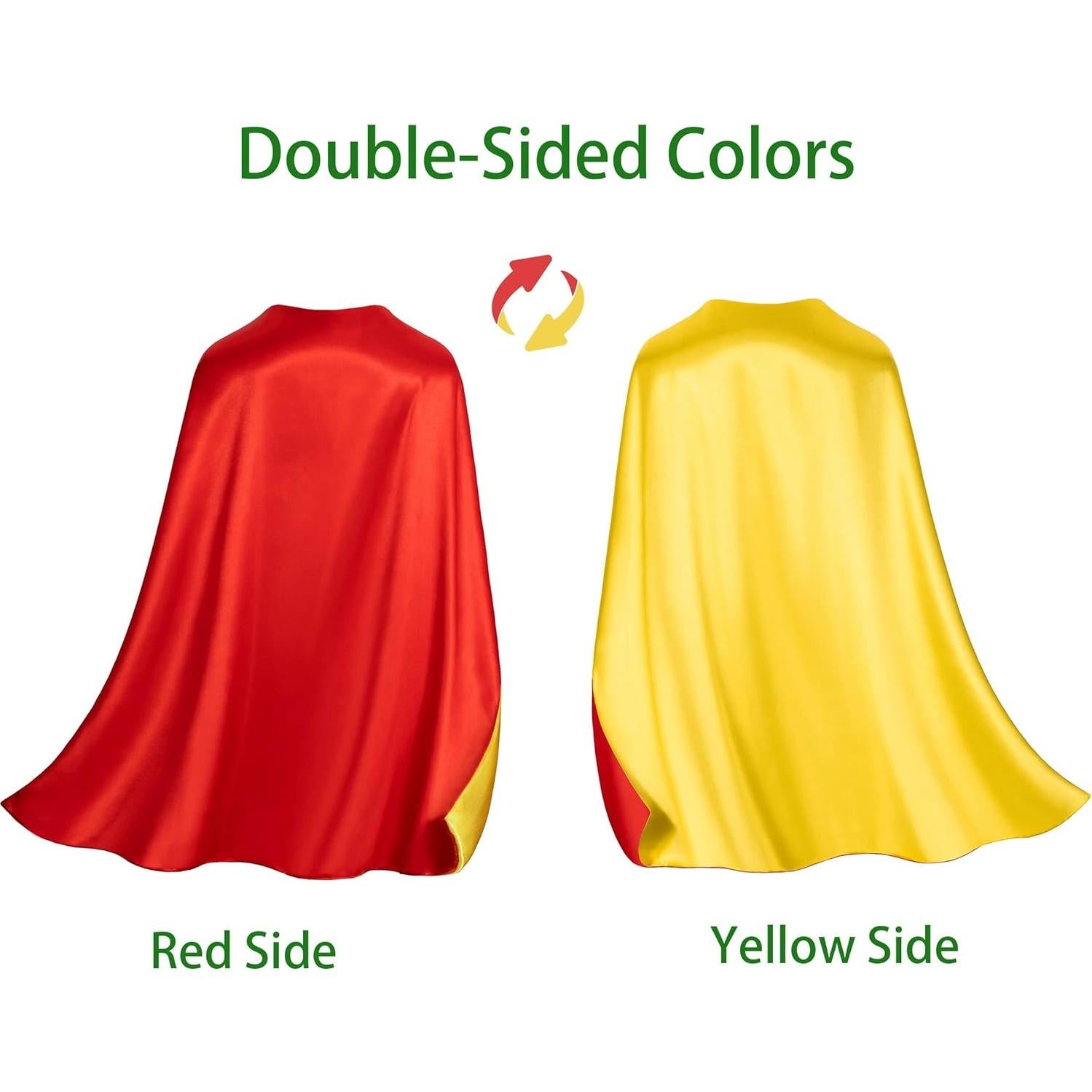 Capa y Máscara de Superhéroe Doble Cara Bosvin para Niños