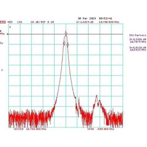 Filtro de paso de banda Taidacent 10.7MHz ±7KHz 24x47mm