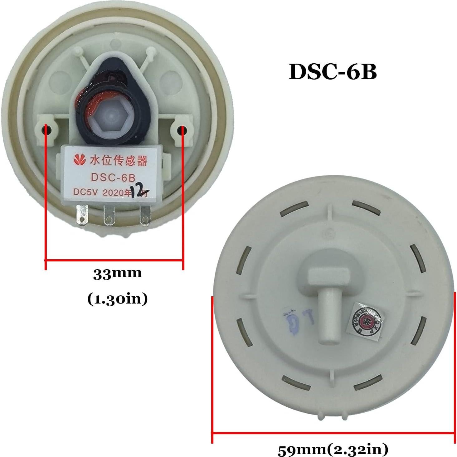 Sensor de Nivel de Agua DSC-6B DC5V para Lavadoras Samsung y LG