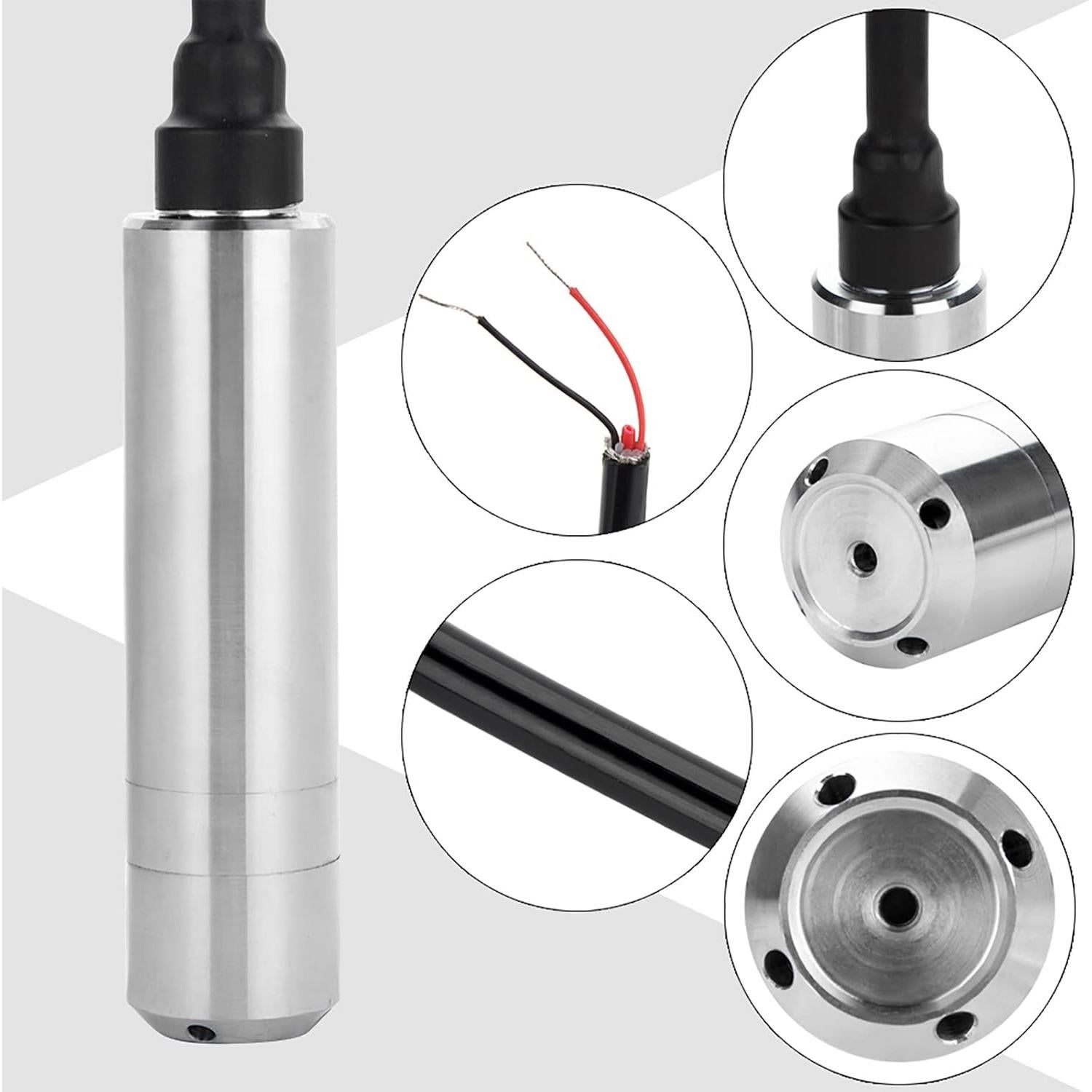 Sensor de Nivel de Agua DC24V Respicefinem 0-5m 4-20mA