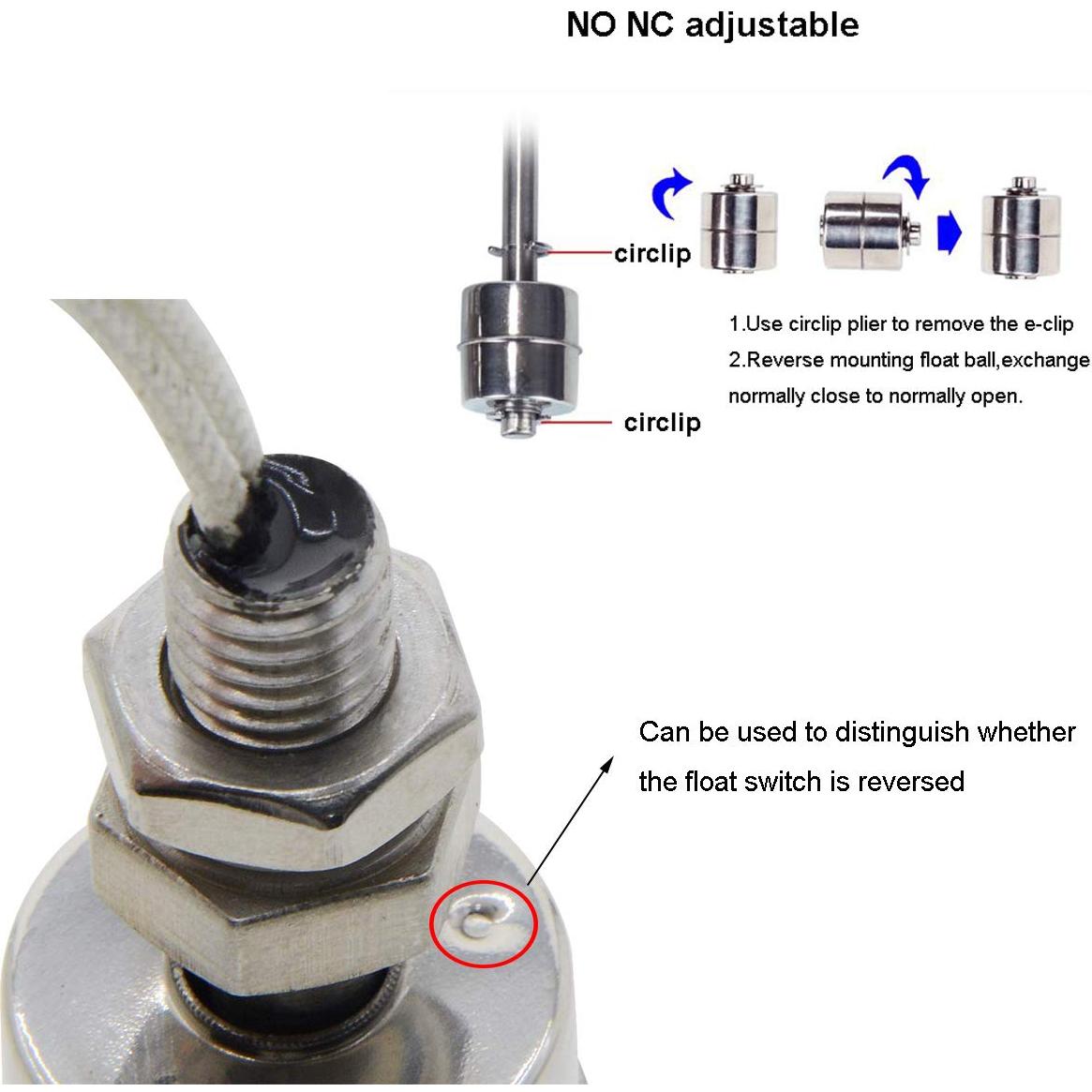 Sensor de Nivel de Agua YXQ Acero Inoxidable 45mm 3Pcs