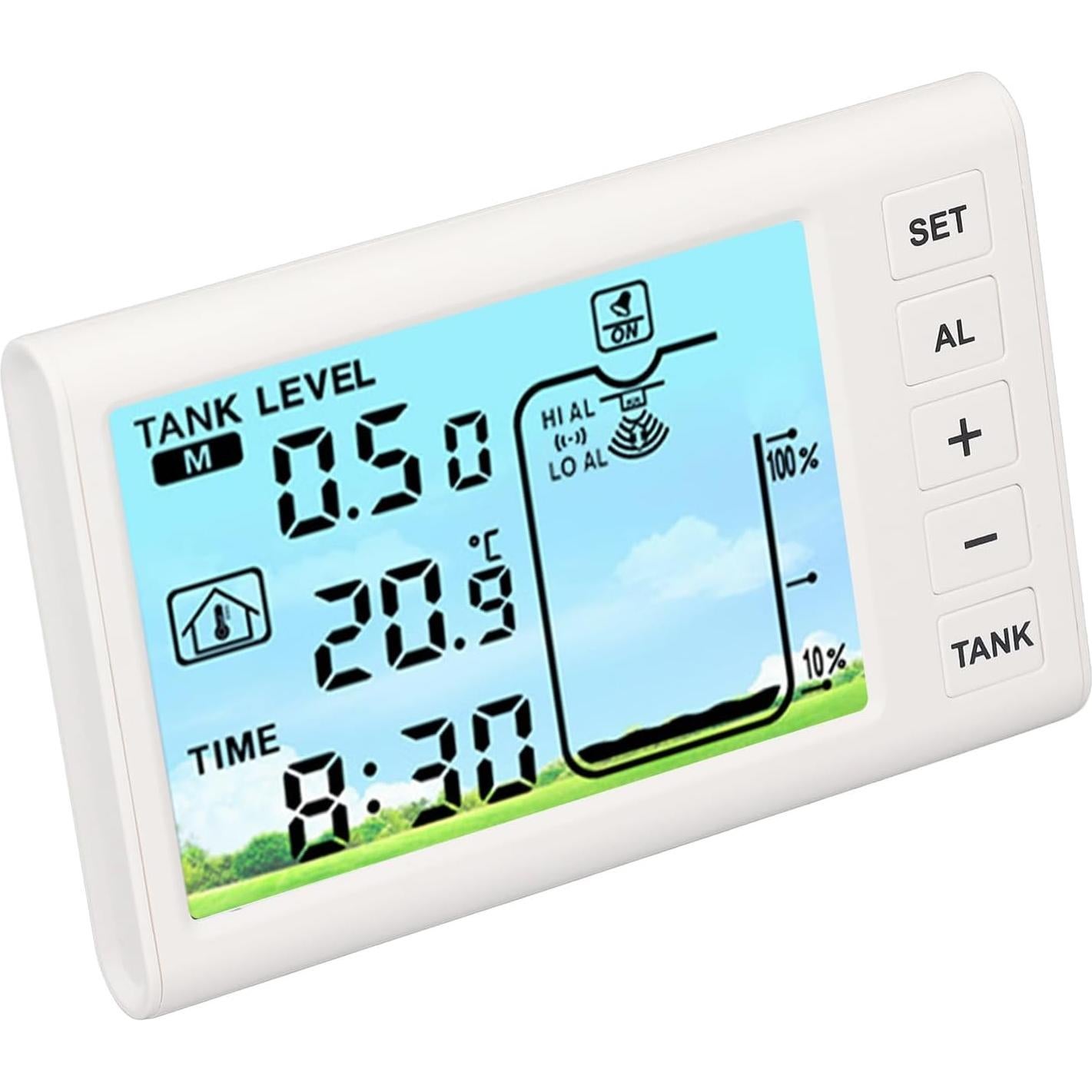 Sensor de Nivel de Líquido Ultrasonico Yechiry 1-5m Pantalla 4.3"