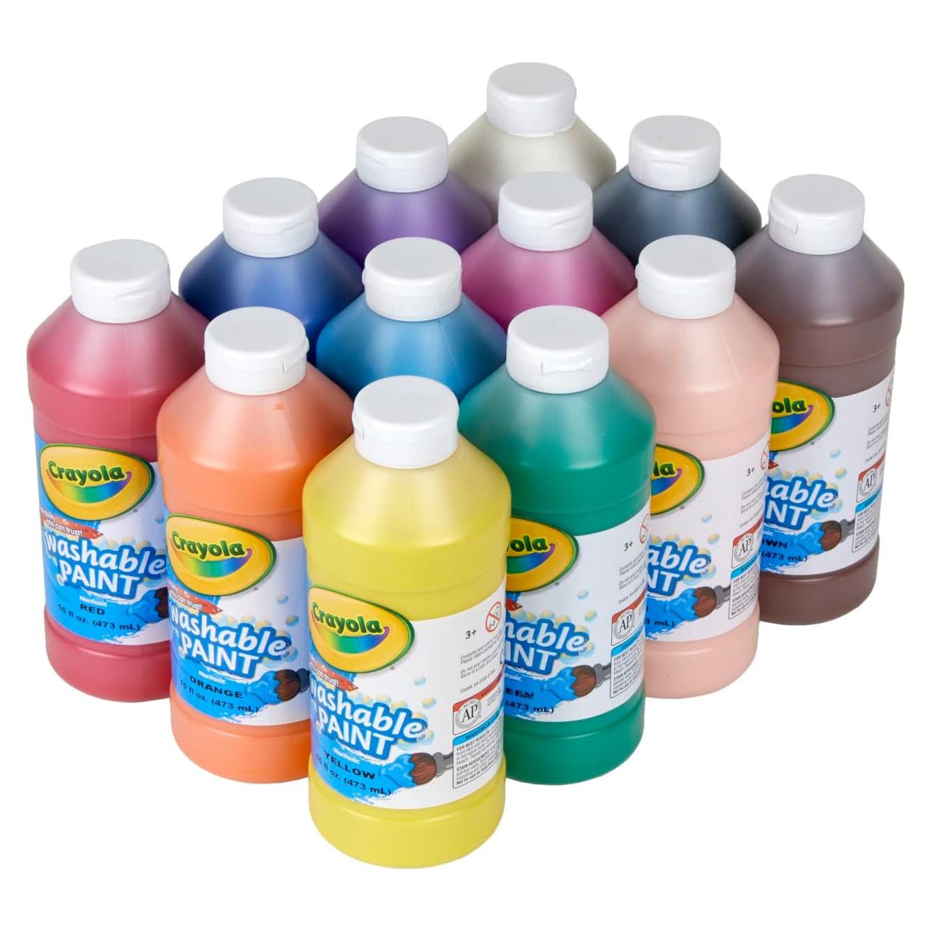 Set de Pintura Lavable Crayola 12 Colores 473 ml