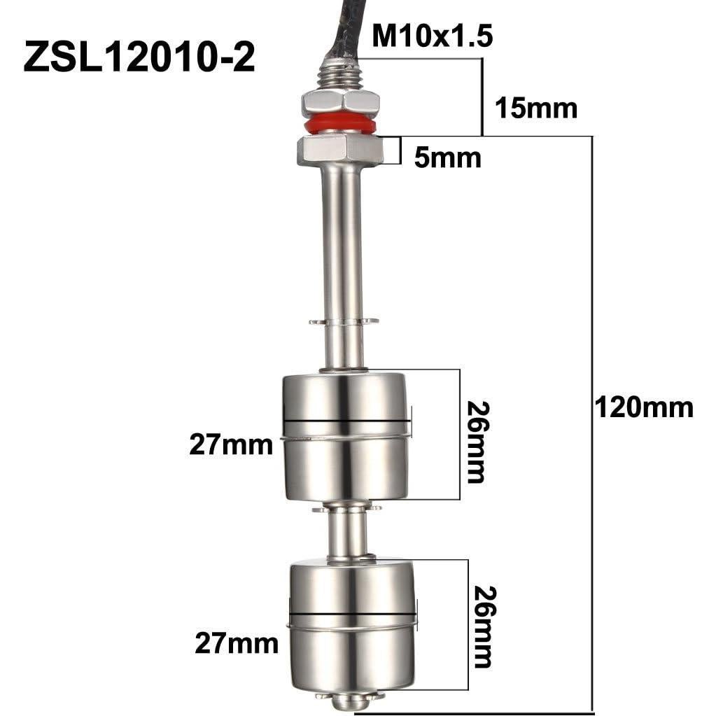 Interruptor de Flotador Acero Inoxidable uxcell M10 134mm