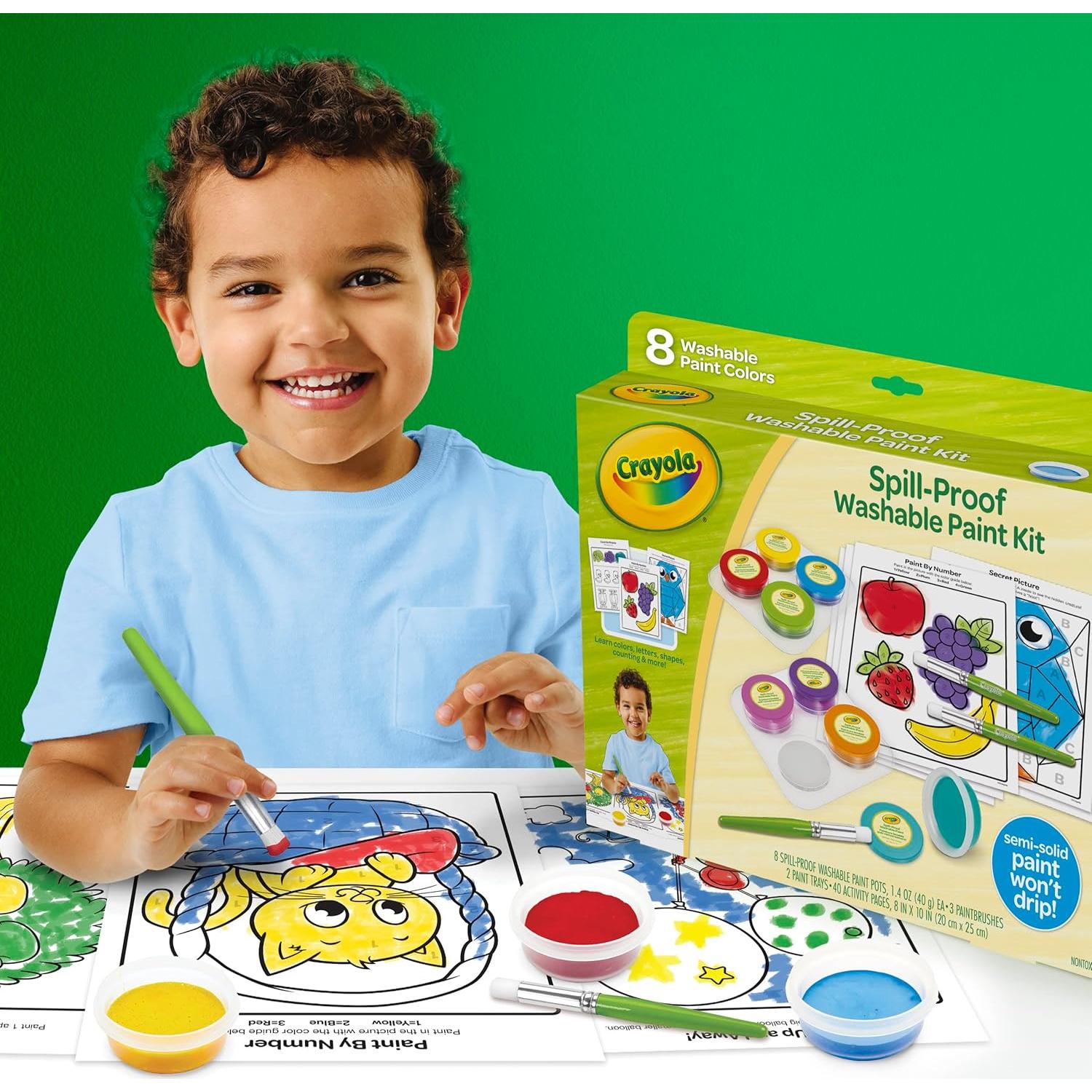 Juego de Pintura Crayola 8 Colores Lavables para Niños