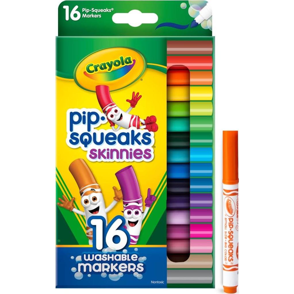 Marcadores Lavables Crayola Pip Squeaks 16 Colores para Niños