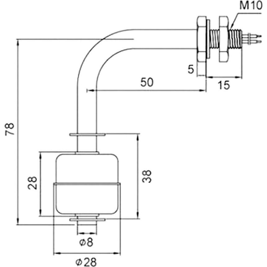 Interruptor de Flotador Joyzan de Acero Inoxidable 304/316 para Control de Nivel de Agua