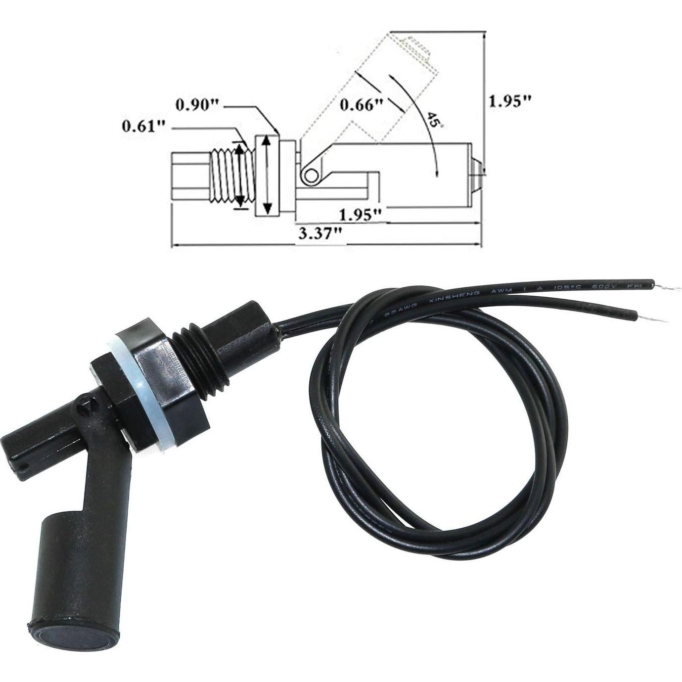 Sensor de Nivel de Agua Maxmoral 2pcs 110VDC Montaje Horizontal