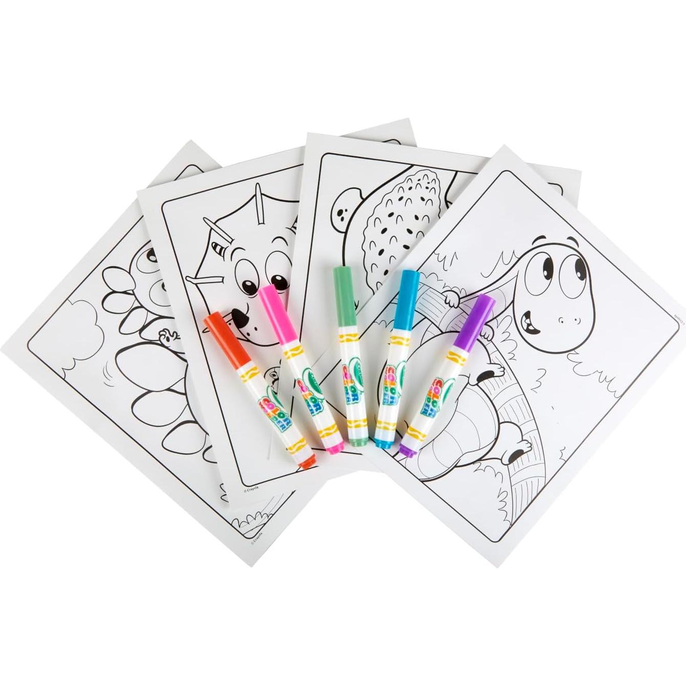 Crayola Color Wonder Dinosaurios 18 Páginas y 5 Marcadores