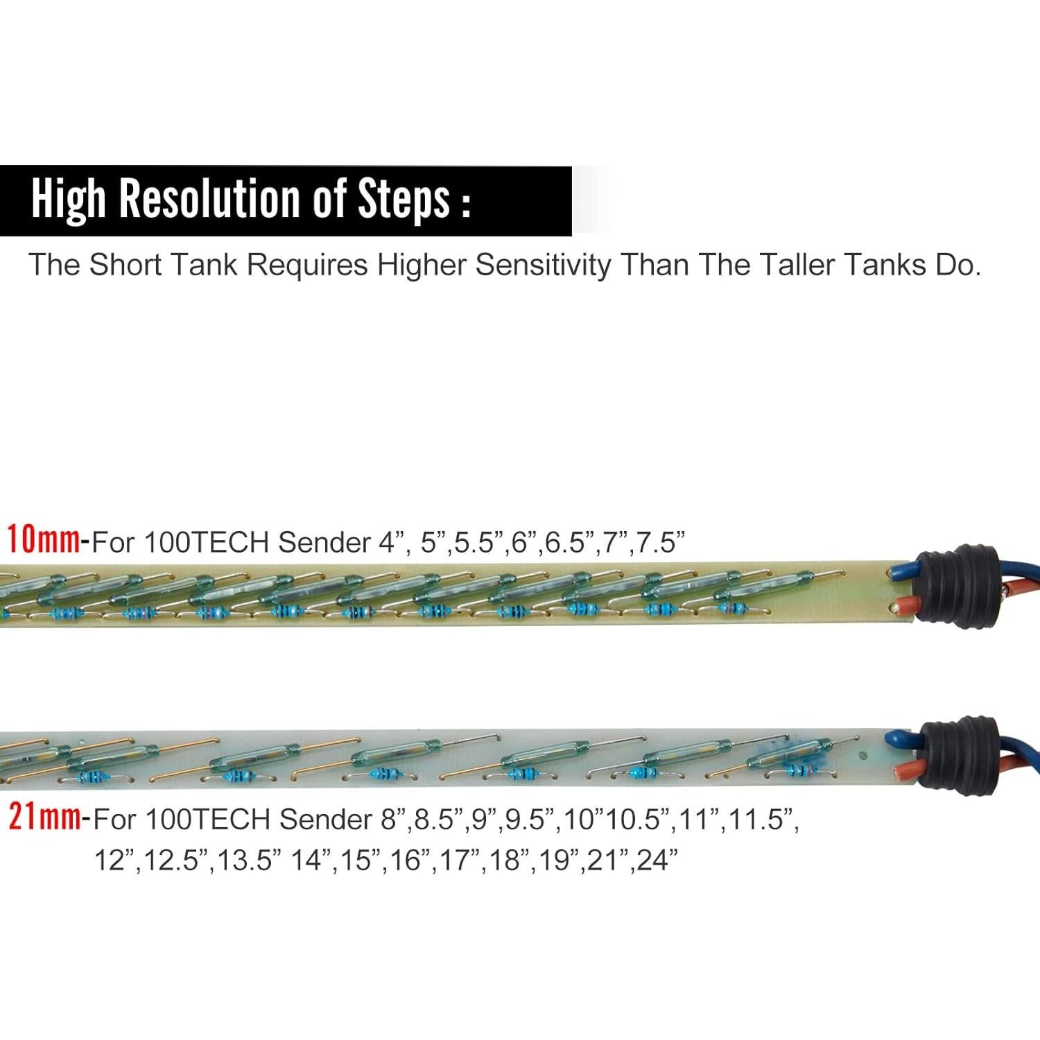 Unidad de Envío de Combustible 100Tech 240-33 ohmios 130mm