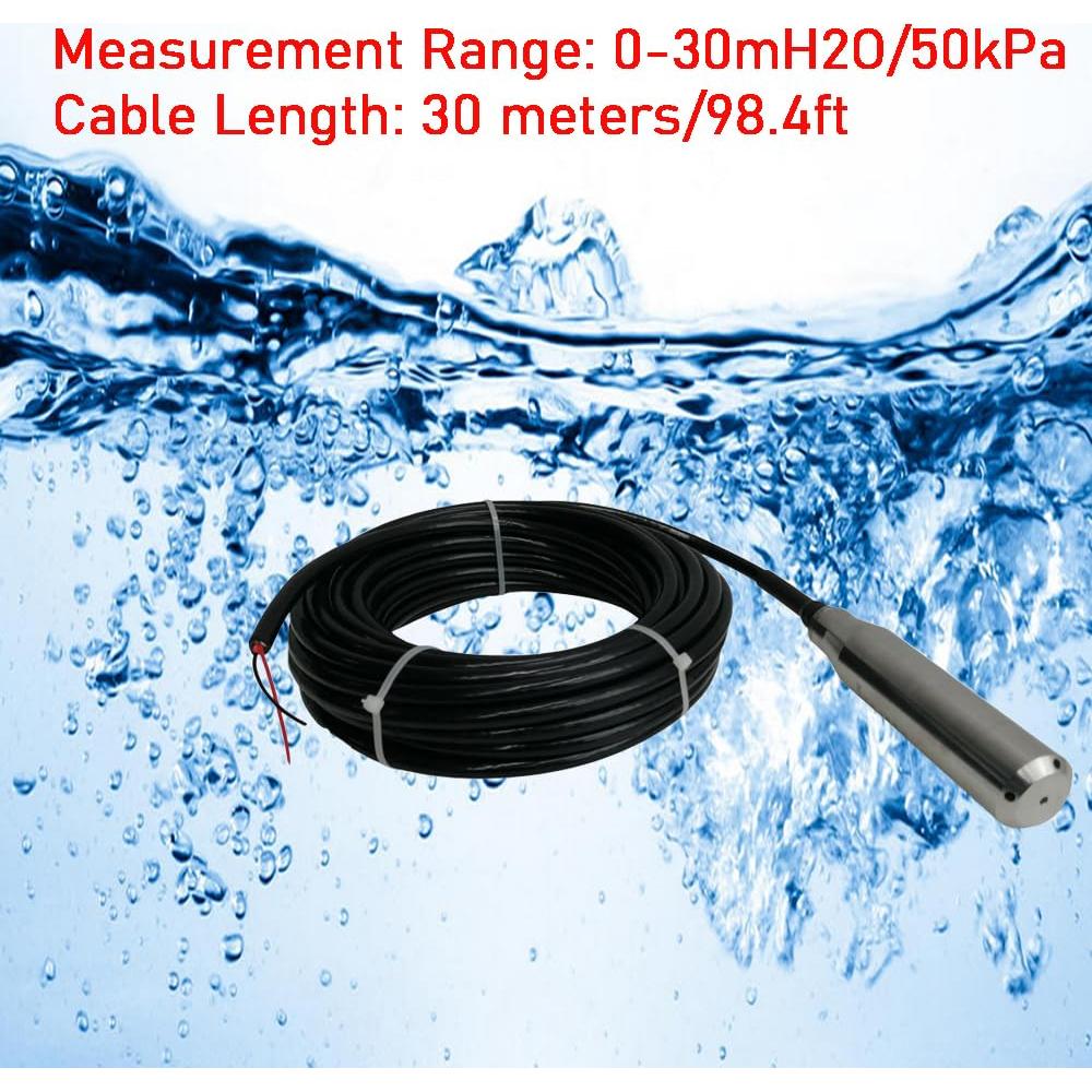 Transmisor de Nivel de Agua EQCOTWEA 30m 4-20mA Acero Inoxidable