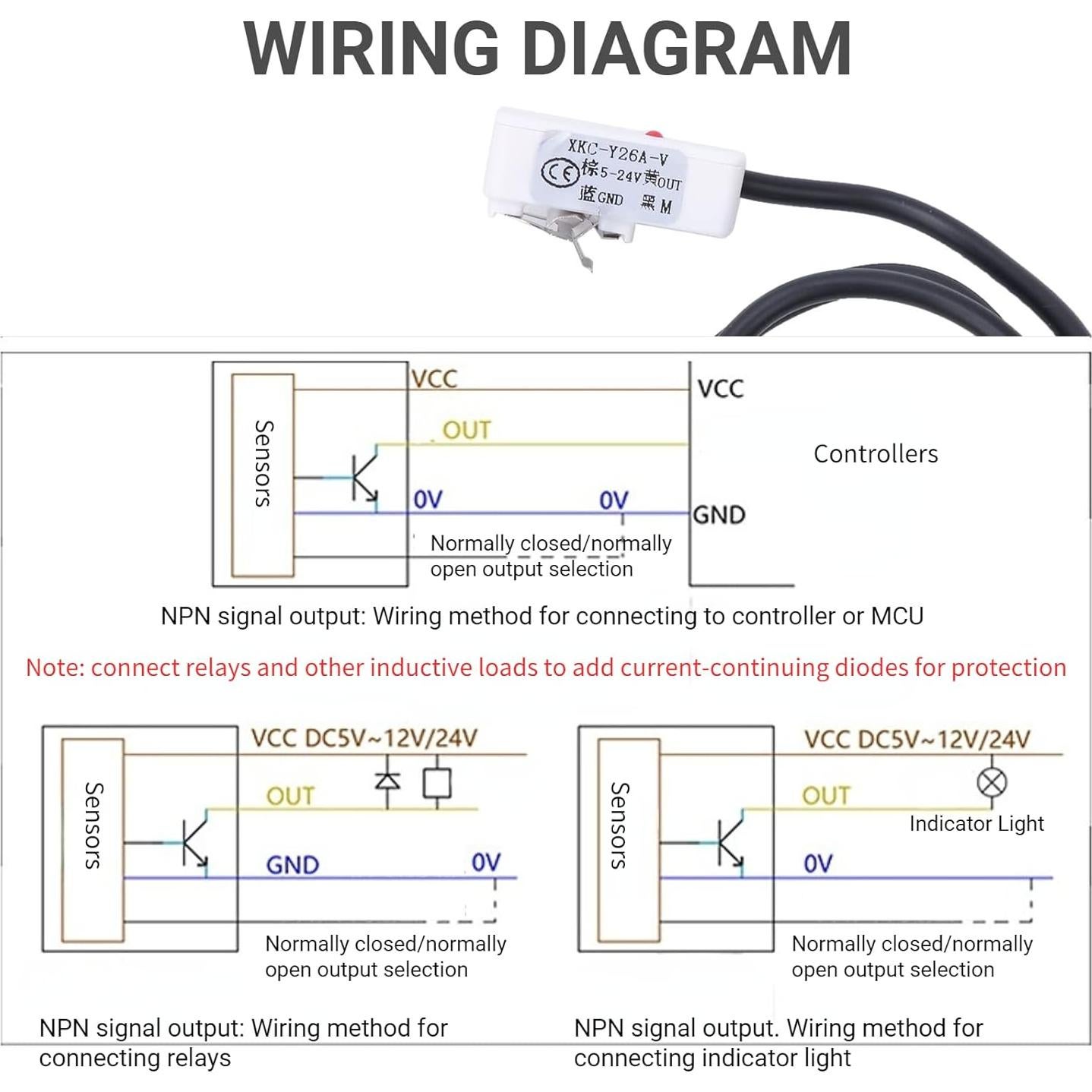 Sensor de Nivel de Líquido Capacitivo Jectse XKC-Y26A-V