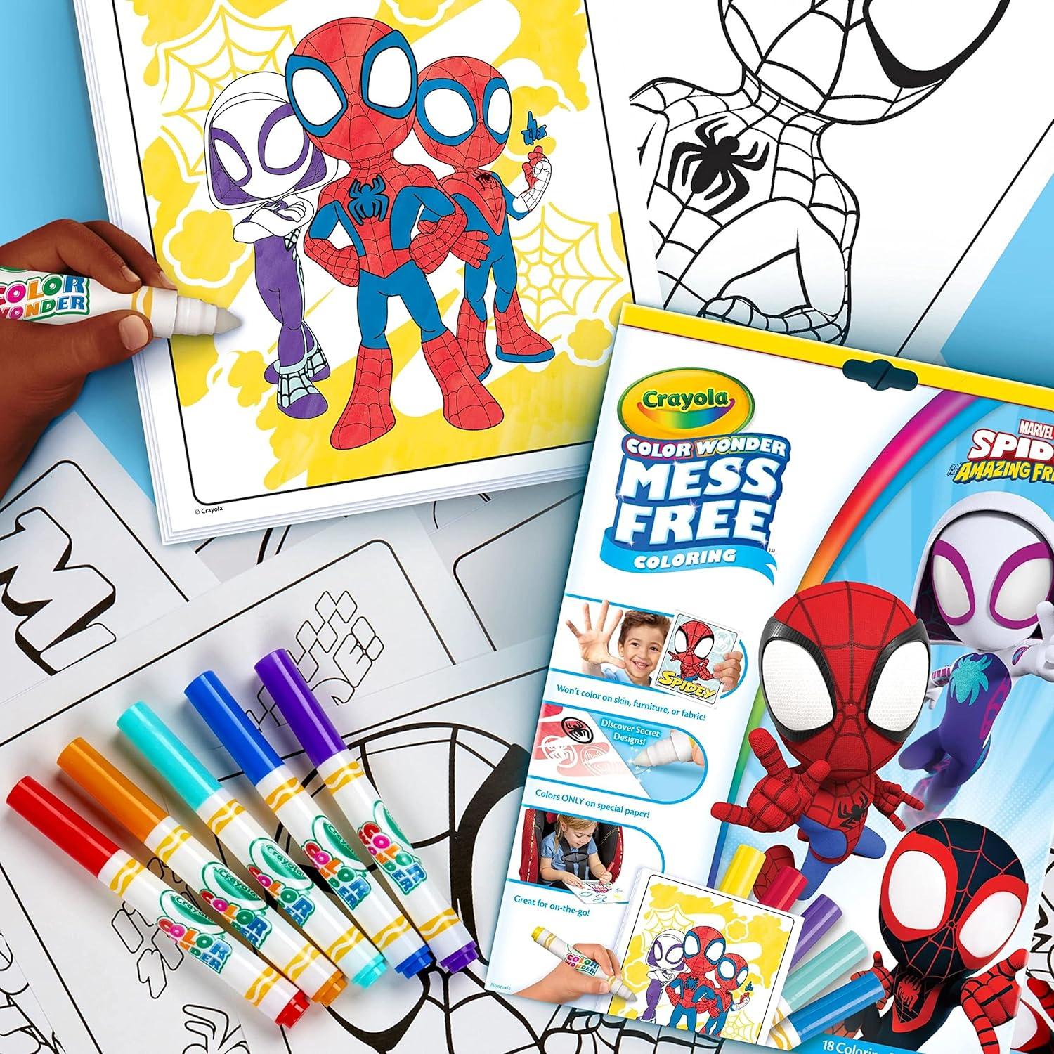 Conjunto de Colorear Crayola Spiderman 18 Páginas Sin Desorden