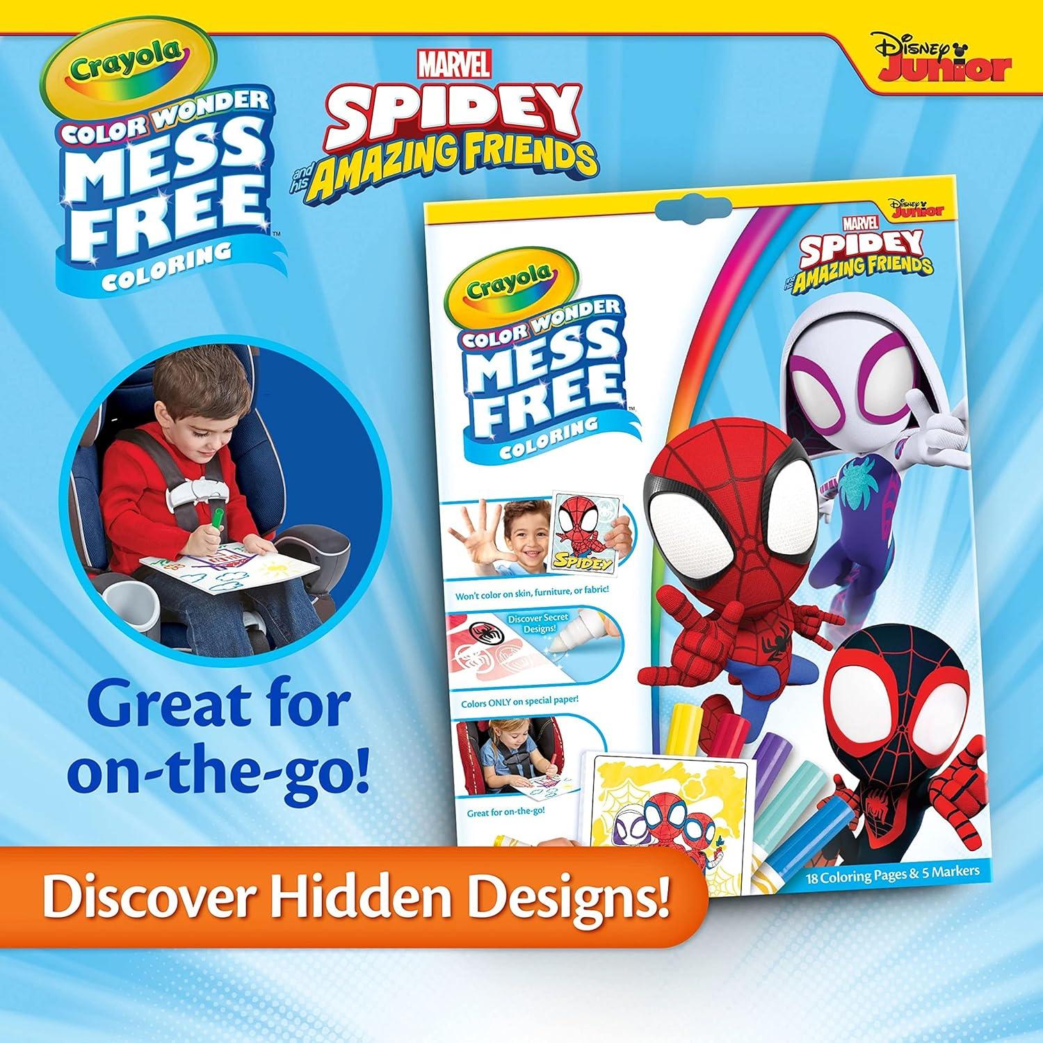 Conjunto de Colorear Crayola Spiderman 18 Páginas Sin Desorden