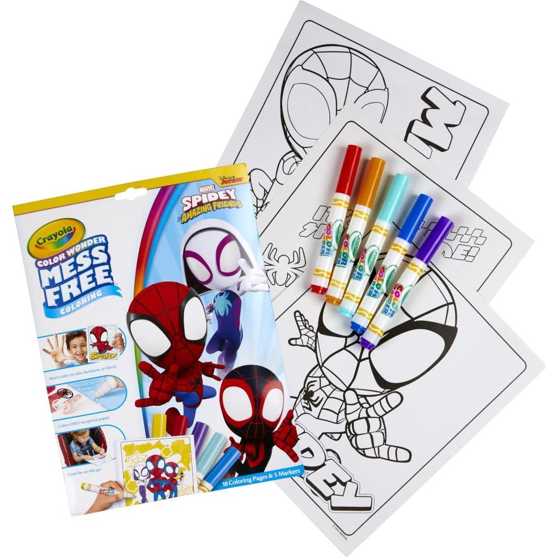 Conjunto de Colorear Crayola Spiderman 18 Páginas Sin Desorden