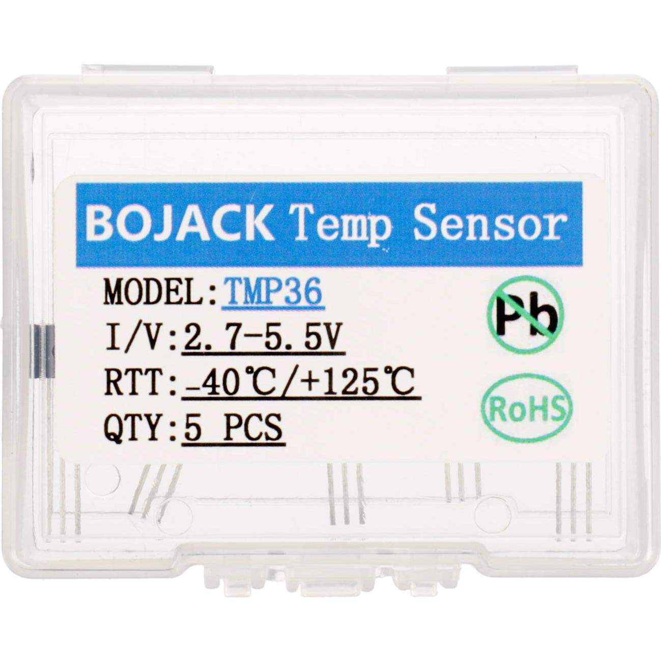 Sensor de Temperatura BOJACK TMP36GZ Precisión ±2°C (Paquete de 5)