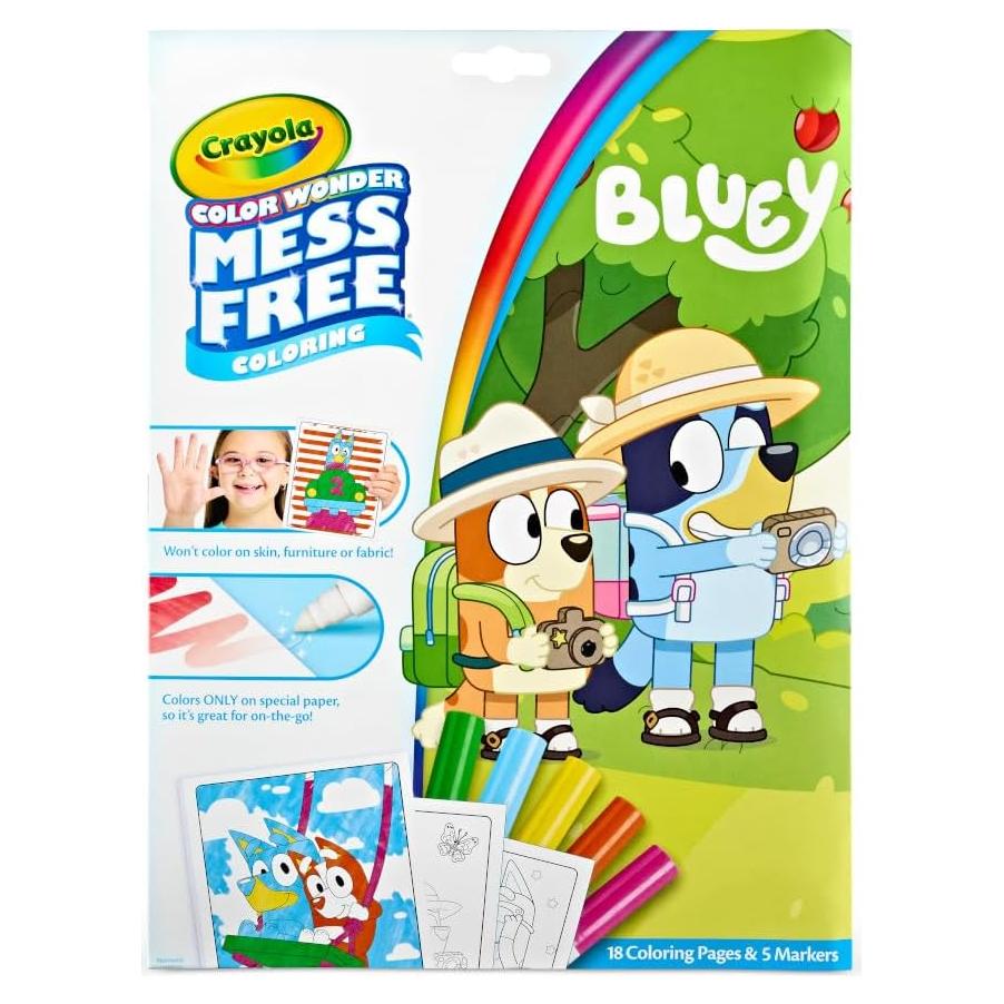 Conjunto Color Wonder Crayola Bluey 18 Páginas y 5 Marcadores
