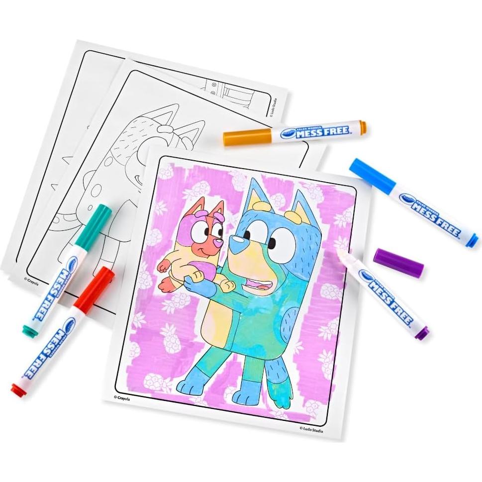 Conjunto Color Wonder Crayola Bluey 18 Páginas y 5 Marcadores