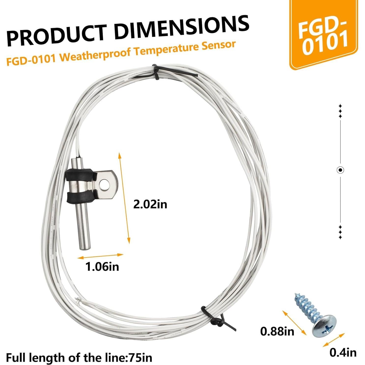 Sensor de Temperatura a Prueba de Agua Valorup FGD-0101
