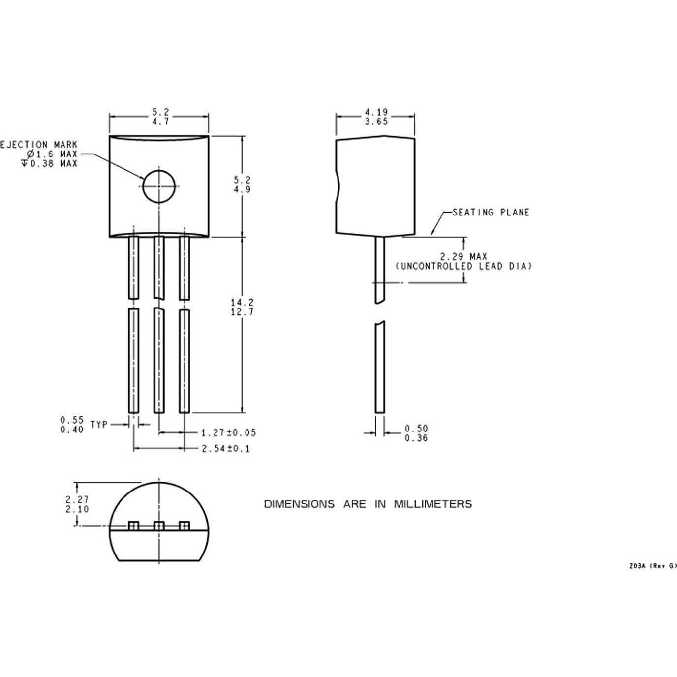 5 Sensores de Temperatura LM35DZ Bridgold - Precisión -55 a +150°C