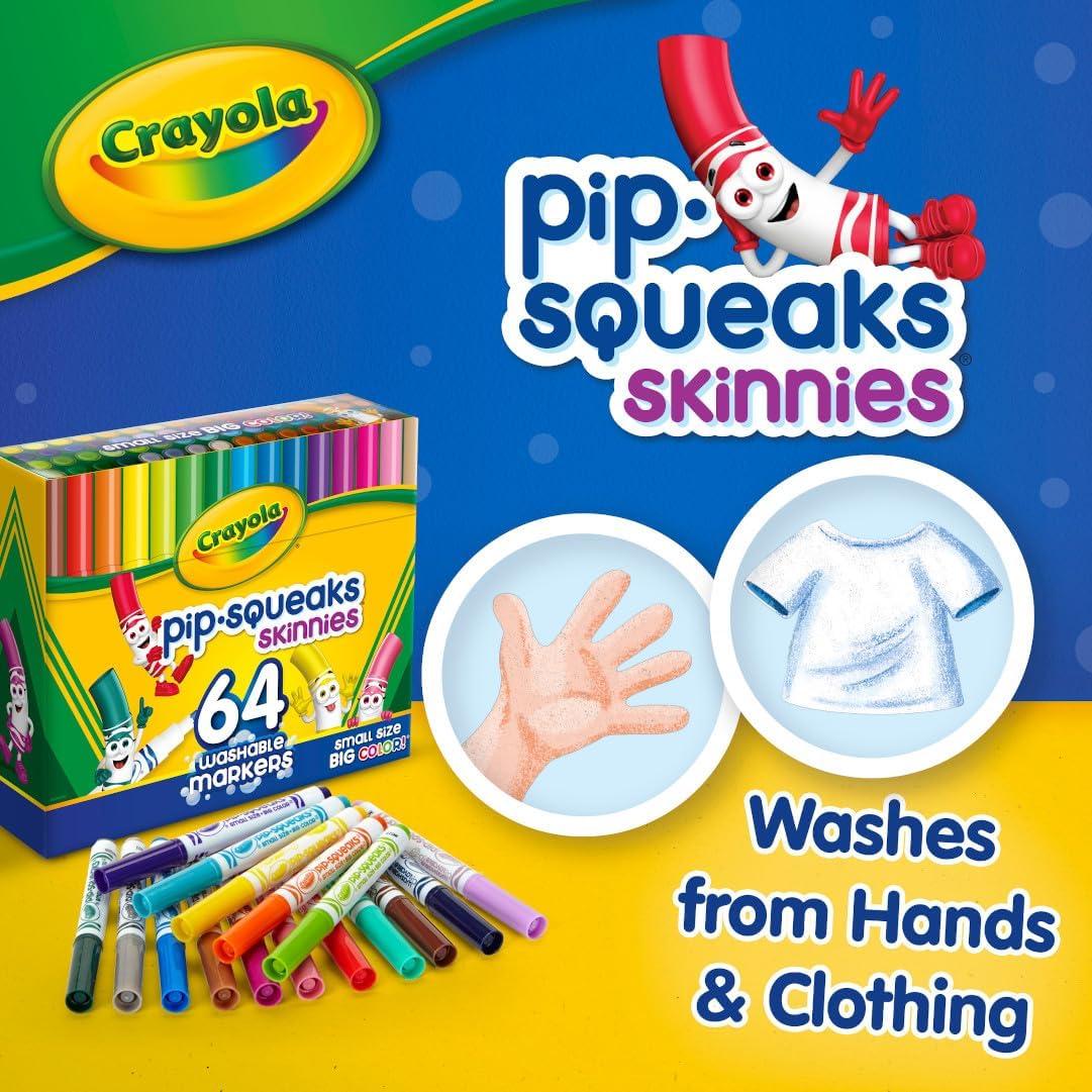 Marcadores Lavables Crayola Pip-Squeaks Skinnies 64 Colores