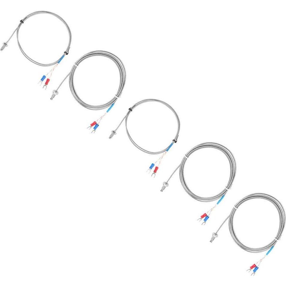 Termopar tipo K Wal front con tornillo M6 y cable 2m 0-400°C