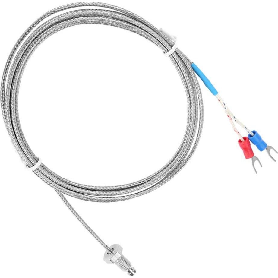 Termopar tipo K Wal front con tornillo M6 y cable 2m 0-400°C