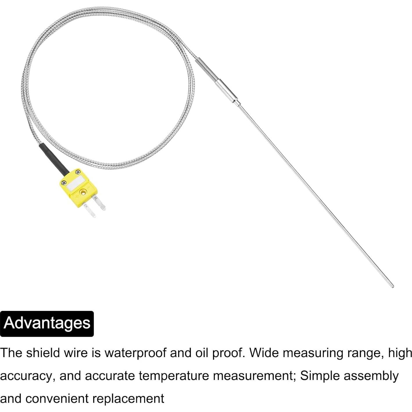 Termopar Tipo K MECCANIXITY Sonda de Temperatura -50 a 1100°C