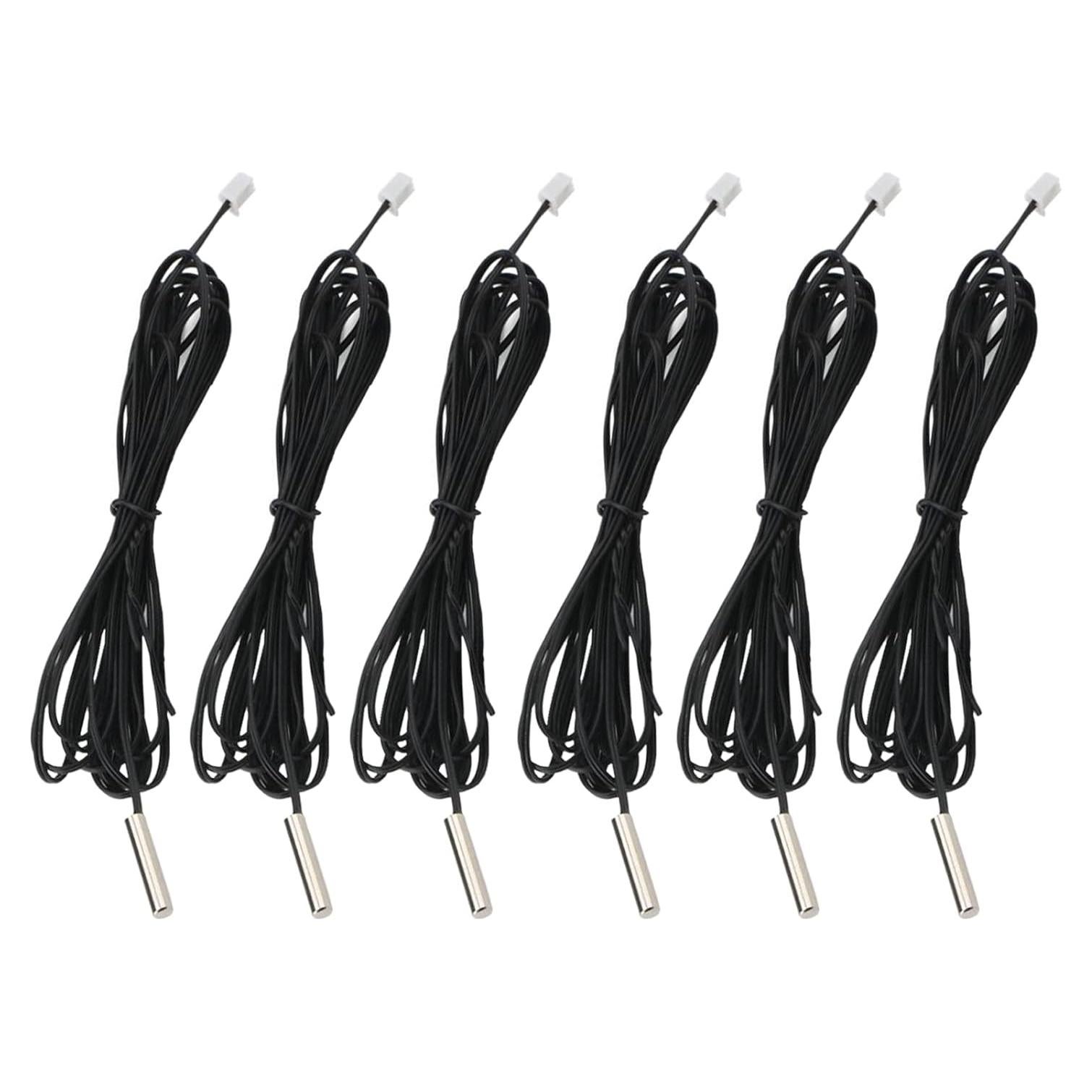 6 Cables de Sonda de Temperatura 10K NTC AEDIKO 1M Acero Inoxidable