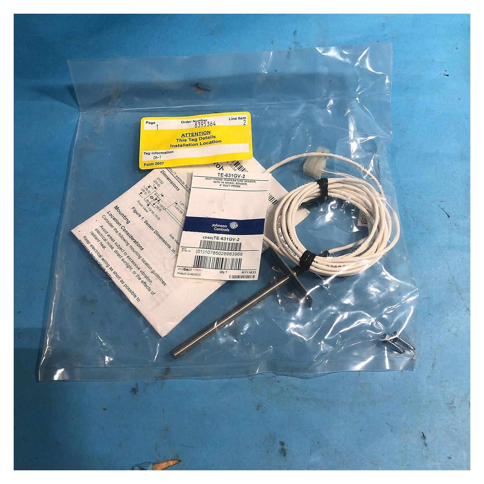 Sensor de Temperatura Johnson Controls TE-631GV-2 Brida 10.16 cm