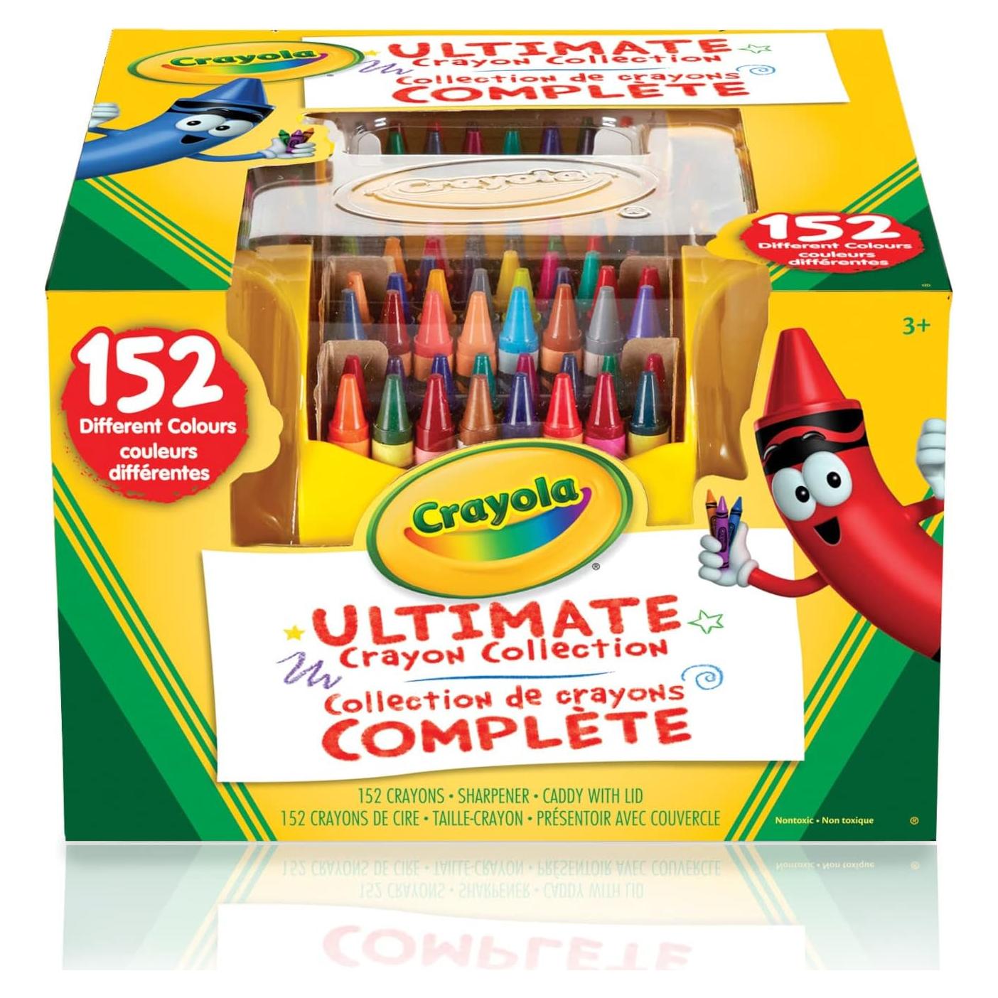 Caddy Crayones Crayola 152 Colores con Tapa y Sacapuntas