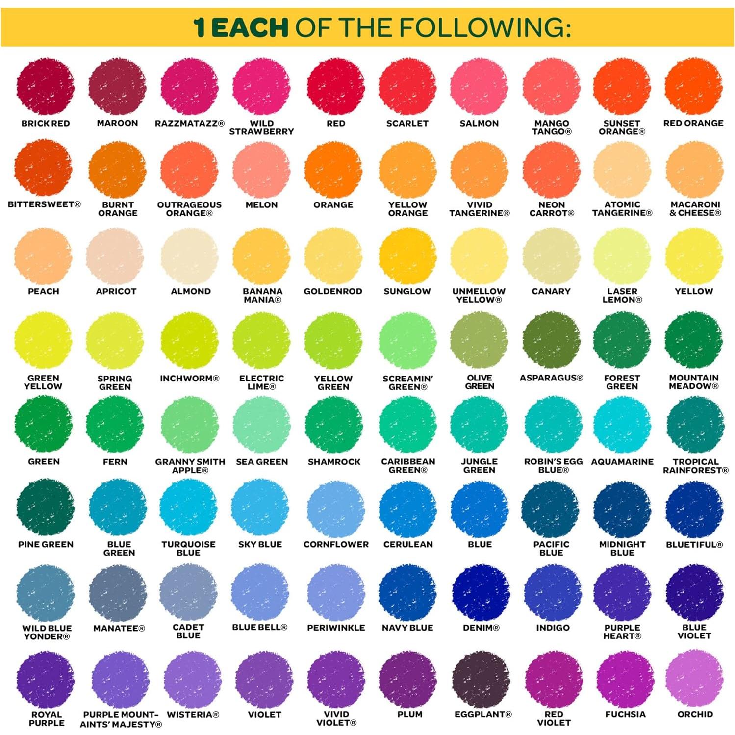 Caddy Crayones Crayola 152 Colores con Tapa y Sacapuntas