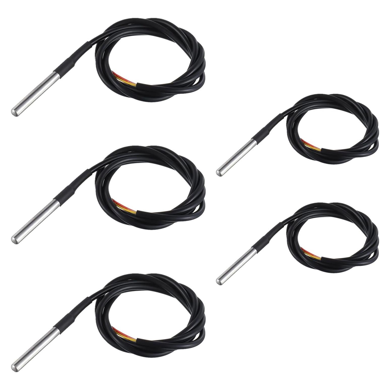 Sensor de Temperatura BOJACK DS18B20 1M Acero Inoxidable - 5 Pcs