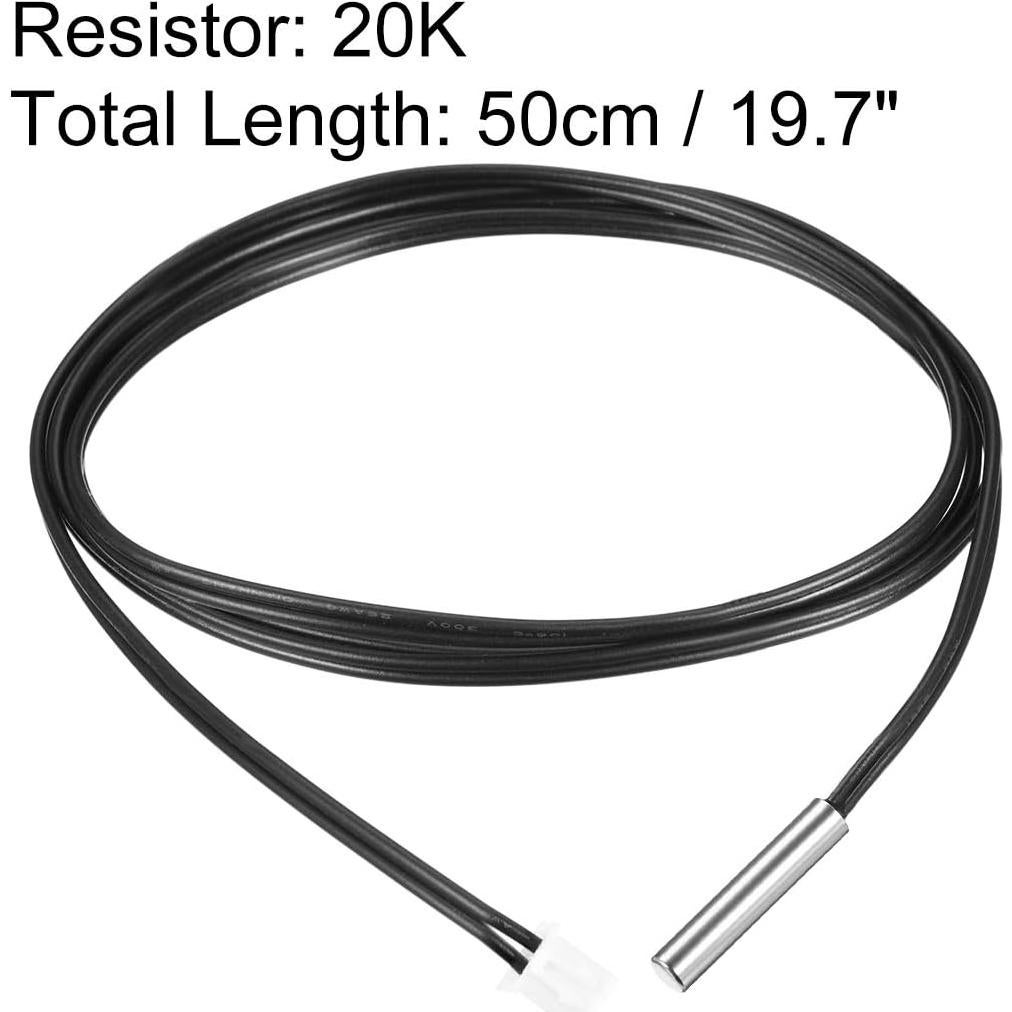 Sonda de Termistor NTC 20K uxcell 50 cm Acero Inoxidable