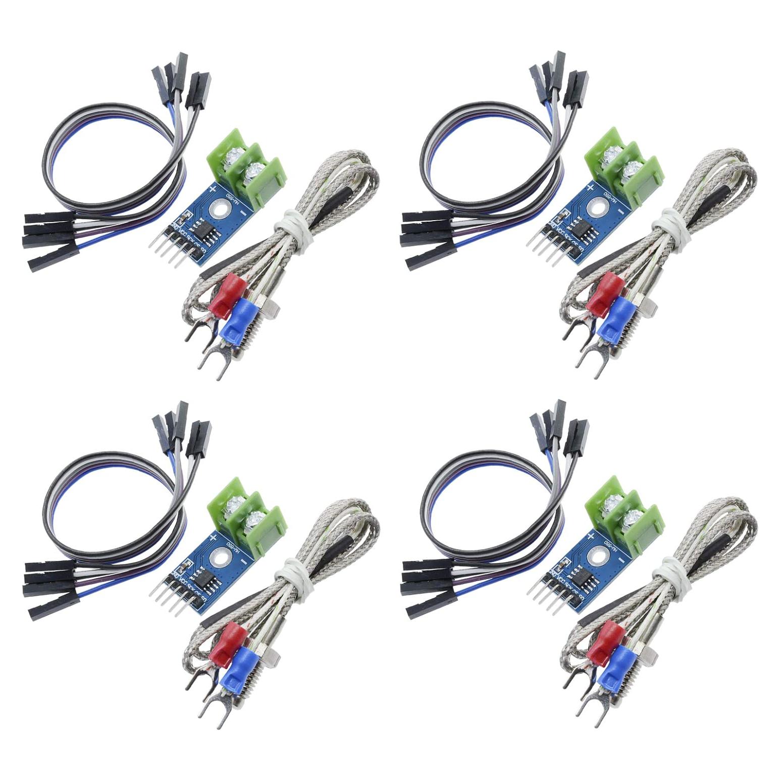 Módulo MAX6675 Aideepen 4-Pack + Termopar Tipo K con Cable