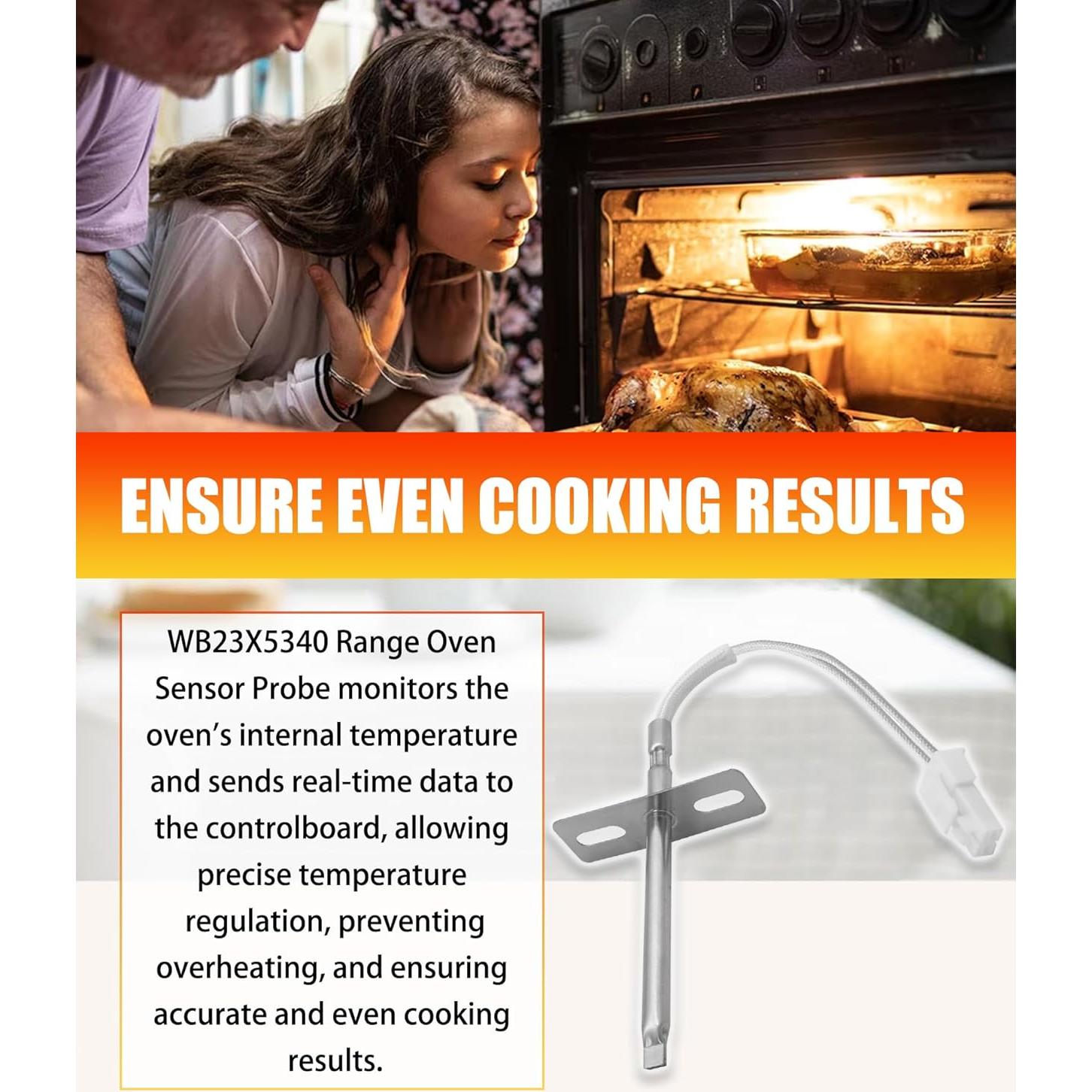 Sensor de temperatura de horno GE WB23X5340 2.54cm fácil instalación