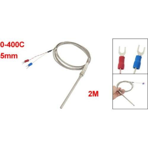 Termopar Tipo K Uxcell 0-400°C 100mm x 5mm Plata