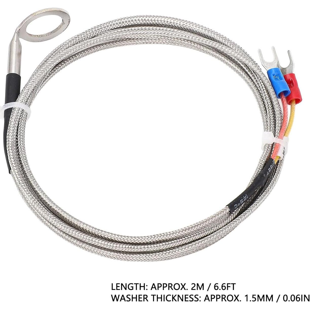 Sonda de Termopar Tipo K WALFRONT 2M Acero Inoxidable -40 a 1000°C