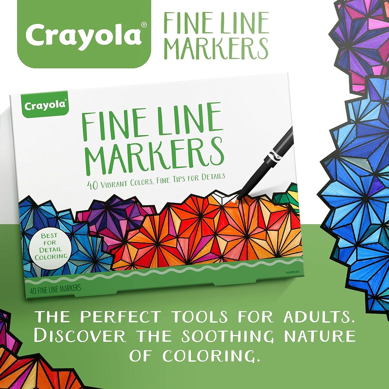 Marcadores de Punta Fina Crayola 40 Unidades para Colorear